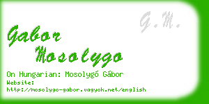 gabor mosolygo business card