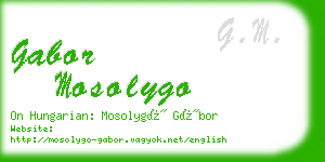 gabor mosolygo business card